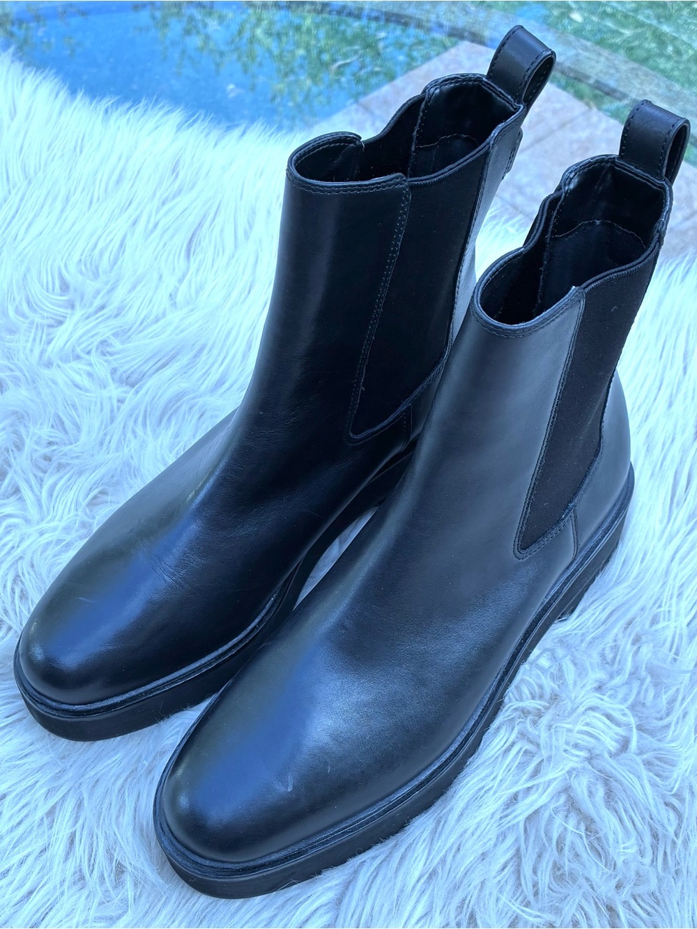 Ralph Lauren NWOT Adrianna 25MM Black Leather Boots Sz 10